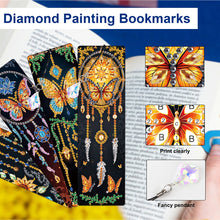 Load image into Gallery viewer, 4Pcs Special Shape Dragonfly DIY Bookmarks Diamond Painting Kits for Book Lovers