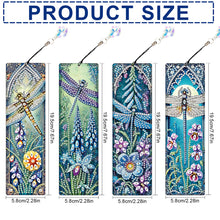 Load image into Gallery viewer, 4Pcs Special Shape Dragonfly DIY Bookmarks Diamond Painting Kits for Book Lovers