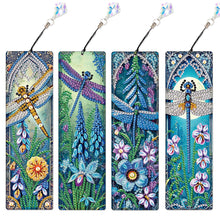 Load image into Gallery viewer, 4Pcs Special Shape Dragonfly DIY Bookmarks Diamond Painting Kits for Book Lovers