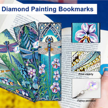 Load image into Gallery viewer, 4Pcs Special Shape Dragonfly DIY Bookmarks Diamond Painting Kits for Book Lovers