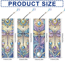 Load image into Gallery viewer, 4Pcs Special Shape Dragonfly DIY Bookmarks Diamond Painting Kits for Book Lovers