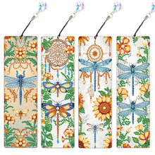 Load image into Gallery viewer, 4Pcs Special Shape Dragonfly DIY Bookmarks Diamond Painting Kits for Book Lovers