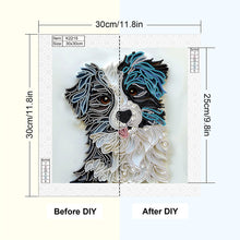 Load image into Gallery viewer, Diamond Painting - Partial Special Shaped - Paper Quilling Puppy (30*30CM)