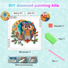 Load image into Gallery viewer, Diamond Painting - Partial Special Shaped - Paper Quilling Owl (30*30CM)