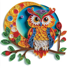 Load image into Gallery viewer, Diamond Painting - Partial Special Shaped - Paper Quilling Owl (30*30CM)