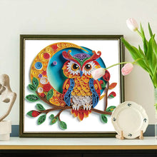Load image into Gallery viewer, Diamond Painting - Partial Special Shaped - Paper Quilling Owl (30*30CM)