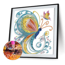 Load image into Gallery viewer, Diamond Painting - Partial Special Shaped - Paper Quilling Butterfly (30*30CM)