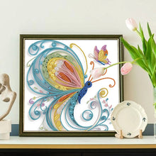 Load image into Gallery viewer, Diamond Painting - Partial Special Shaped - Paper Quilling Butterfly (30*30CM)