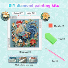 Load image into Gallery viewer, Diamond Painting - Partial Special Shaped - Paper Quilling Rooster (30*30CM)