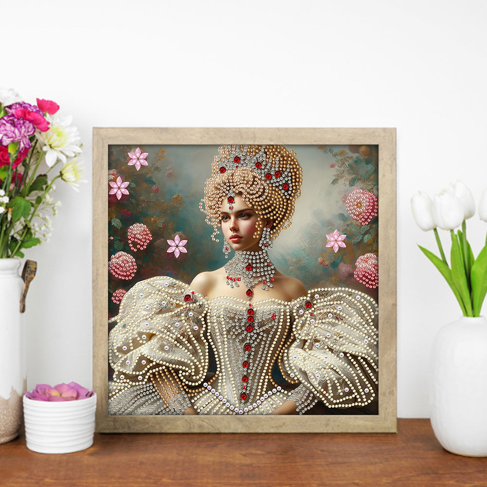 Diamond Painting - Partial Special Shaped - Lady Beauty (30*30CM)