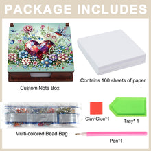 Load image into Gallery viewer, Wood Gem Heart Hummingbird Diamond Painting Memo Pad Holder Mosaic Kit for Home