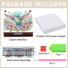 Load image into Gallery viewer, Wood Flower Hummingbird Diamond Painting Memo Pad Holder Mosaic Kit for Home