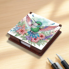 Load image into Gallery viewer, Wood Flower Hummingbird Diamond Painting Memo Pad Holder Mosaic Kit for Home