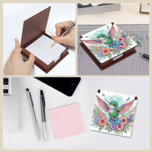 Load image into Gallery viewer, Wood Flower Hummingbird Diamond Painting Memo Pad Holder Mosaic Kit for Home
