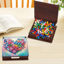 Load image into Gallery viewer, Wood Butterfly Heart Diamond Painting Memo Pad Holder Mosaic Kit for Home Office