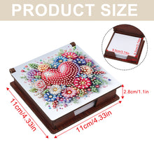 Load image into Gallery viewer, Wood Heart Flower Diamond Painting Memo Pad Holder Mosaic Kit for Home Office