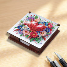 Load image into Gallery viewer, Wood Heart Flower Diamond Painting Memo Pad Holder Mosaic Kit for Home Office