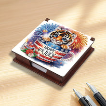 Load image into Gallery viewer, Wood Independence Day Teacup Tiger Diamond Painting Memo Pad Holder Mosaic Kit