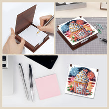 Load image into Gallery viewer, Wood Independence Day Dessert Diamond Painting Memo Pad Holder Mosaic Kit