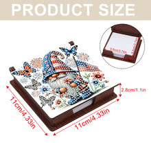 Load image into Gallery viewer, Wood Independence Day Gnome Diamond Painting Memo Pad Holder Mosaic Kit