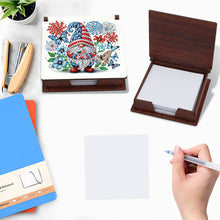 Load image into Gallery viewer, Wood Independence Day Gnome Diamond Painting Memo Pad Holder Mosaic Kit