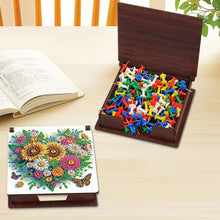 Load image into Gallery viewer, Wood Heart Sunflower Diamond Painting Memo Pad Holder Mosaic Kit for Home Office