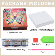 Load image into Gallery viewer, Wood Flower Butterfly Diamond Painting Memo Pad Holder Mosaic Kit for Home