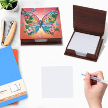 Load image into Gallery viewer, Wood Flower Butterfly Diamond Painting Memo Pad Holder Mosaic Kit for Home