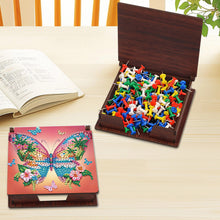 Load image into Gallery viewer, Wood Flower Butterfly Diamond Painting Memo Pad Holder Mosaic Kit for Home