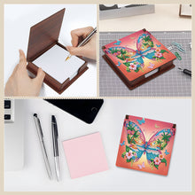 Load image into Gallery viewer, Wood Flower Butterfly Diamond Painting Memo Pad Holder Mosaic Kit for Home