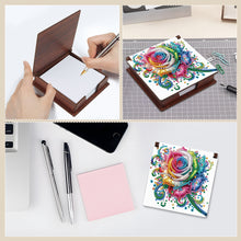 Load image into Gallery viewer, Wood Shining Rose Diamond Painting Memo Pad Holder Mosaic Kit for Home Office
