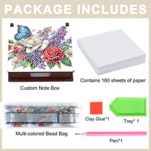 Load image into Gallery viewer, Wood Flower Butterfly Diamond Painting Memo Pad Holder Mosaic Kit for Home