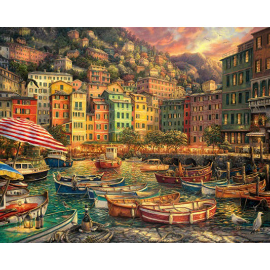 Diamond Painting - Full Square - Town Port (50*40CM)