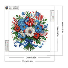 Load image into Gallery viewer, Diamond Painting - Partial Special Shaped - Independence Day Bouquet (30*30CM)