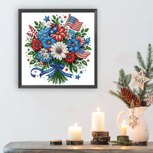 Load image into Gallery viewer, Diamond Painting - Partial Special Shaped - Independence Day Bouquet (30*30CM)