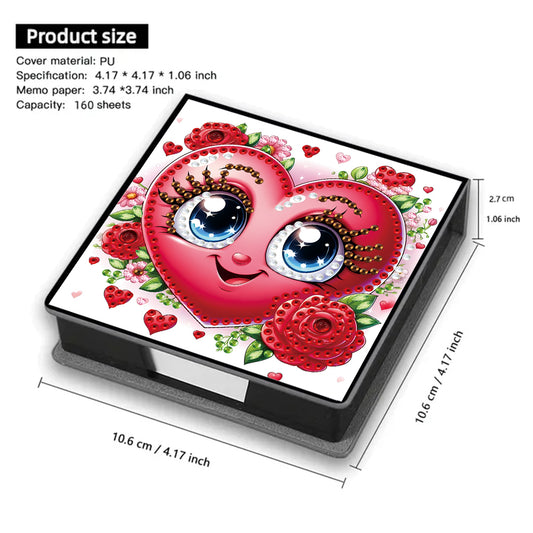Leather 5D Diamond Painting Kit Note Box DIY Diamond Art Notepad Box (J)
