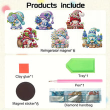 Load image into Gallery viewer, 6Pcs Diamond Painting Refrigerator Magnets Diamond Art Kits for Adults Beginners