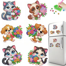 Load image into Gallery viewer, 6Pcs Diamond Painting Refrigerator Magnets Diamond Art Kits for Adults Beginners