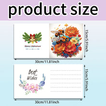 Load image into Gallery viewer, 6pcs Diamond Painting Greeting Cards Diamond Art Cards for Adults (Bee Flower)
