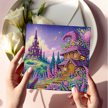 Load image into Gallery viewer, 6pcs Diamond Painting Greeting Cards DIY Diamond Art Cards for Adults (Castle)