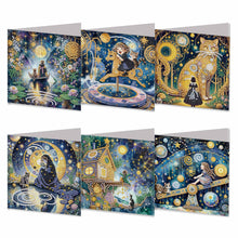Load image into Gallery viewer, 6pcs Diamond Painting Greeting Cards DIY Diamond Art Cards for Adults (Dream)