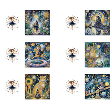 Load image into Gallery viewer, 6pcs Diamond Painting Greeting Cards DIY Diamond Art Cards for Adults (Dream)