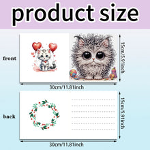 Load image into Gallery viewer, 6pcs Diamond Painting Greeting Cards DIY Diamond Art Cards for Adults (Kitten)