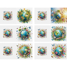 Load image into Gallery viewer, 6pcs Diamond Painting Greeting Cards DIY Diamond Art Cards for Adults (Earth)