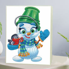 Load image into Gallery viewer, Snowman Special Shaped Diamond Painting Diary Book A5 Diamond Painting Notebooks