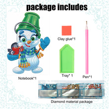 Load image into Gallery viewer, Snowman Special Shaped Diamond Painting Diary Book A5 Diamond Painting Notebooks
