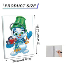 Load image into Gallery viewer, Snowman Special Shaped Diamond Painting Diary Book A5 Diamond Painting Notebooks