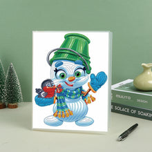 Load image into Gallery viewer, Snowman Special Shaped Diamond Painting Diary Book A5 Diamond Painting Notebooks
