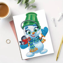 Load image into Gallery viewer, Snowman Special Shaped Diamond Painting Diary Book A5 Diamond Painting Notebooks