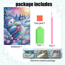 Load image into Gallery viewer, Snowman Special Shaped Diamond Painting Diary Book A5 Diamond Painting Notebooks